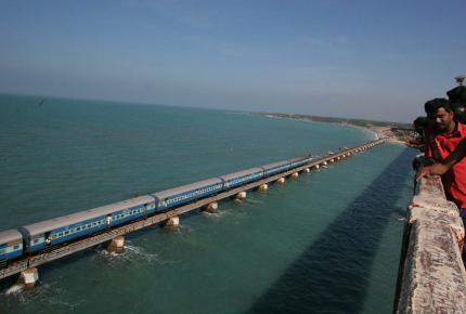 Picturesque Pamban Bridge connects Rameswaram to mainland India