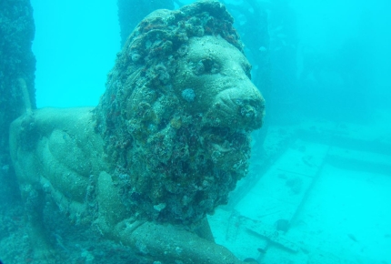 The reef is made from concrete infused with cremated remains