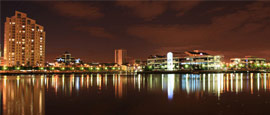 Salford Quays At Night, Manchester