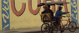 A pedicab in Havana