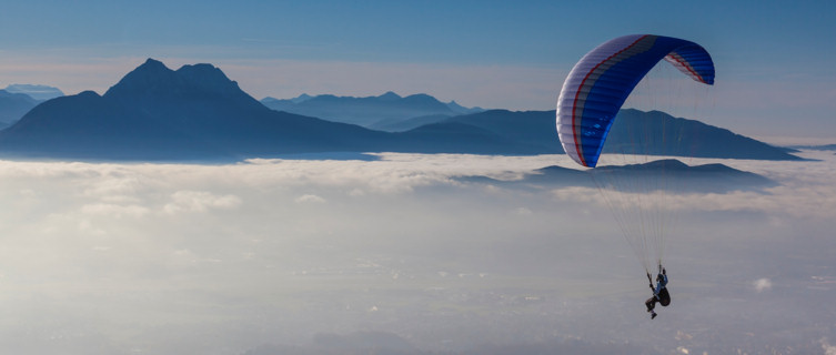 Paragliding in the Alps