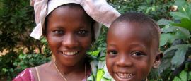 Frederick and his mum Amida, Togo