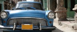 A vintage American car in Havana, Cuba