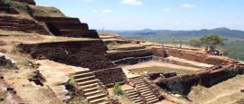 Ruins on top of Sigiriya Rock, Sri Lanka