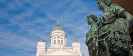 Statue in Senate Square, Helsinki