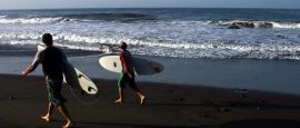Two Surfers, Playa El Tunco, El Salvador
